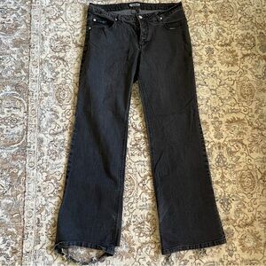 Black distressed jeans
